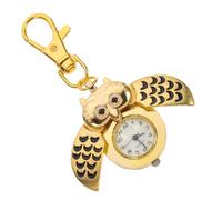 Garneck Montre De Poche Hibou Quartz Dorée Légère Porte-clés Féminine Accessoire Voyage Décoratif Petit Format