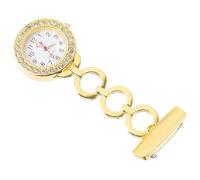 Garneck Montre de Poche Infirmière Rectangulaire, Clip de Blouse, Or | Alliage et Plastique, pour Médecins et Infirmières, Usage Hospitalier, Style Élève, Portable