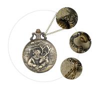 Garneck Montre de Poche Père Noël Vintage à Quartz Grosse Taille en Alliage Chaîne Amovible Horloge Rétro pour Camping Randonnée et Collection Présent Noël Original