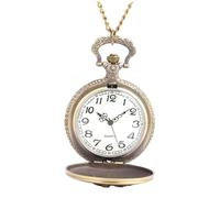 Garneck Montre de Poche Vintage Quartz Portable et Légère Collier Style Rose Alliage de Zinc pour Femmes Montre de Poche Élégante et Pratique