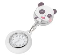 Garneck Montre Infirmière Clip en Alliage Quartz Forme Panda Design Cartoon Créatif Facile à Fixer pour Personnel Soignant Surveillance Pratique Quotidien