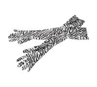 Garneck Moufles Longs en Polyester Zébrés pour Femme Mitaines Rayées Thermiques Accessoires D’Hiver Élégants pour Bal Soirée et Activités Extérieures Protection Chaude et Confortable