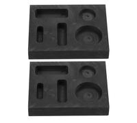 Garneck Moule à Coulée en Graphite Résistant la Chaleur 5 Fentes et Bijoux, Structure Solide, pour Création de Bijoux et Usage en Fonderie, Lot de 2 Pièces
