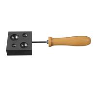 Garneck Moule en Graphite pour Soufflage de Verre Modèle à 4 Cavités Demi-sphériques Outil de Coulée en Graphite Dimensions Précises pour Moulage de Boules de Verre Artisanales