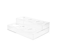 Garneck Organisateur de Bouteilles Transparent Acrylique Emplacements Support Multifonction pour Sirop Vin et Épices Rangement de Comptoir pour Bar Café et Cuisine