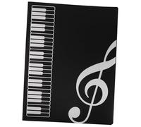 Garneck Organiseur De Partitions A4 80 Pages Noir, Classeur Plastique à Pochettes Mat, Dossier Musical Léger Pour Piano Et Chorale, Support Pratique Pour Rangement Et Transport