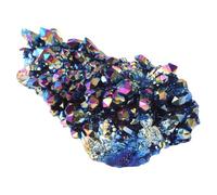 Garneck Ornement en Grappe de Cristal Coloré Amas D'améthyste Naturel pour Décoration de Bureau, Plusieurs Styles, Poids Environ 100g, Accessoire Décoratif Unique