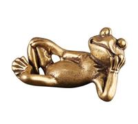 Garneck Ornement Grenouille Laiton Vintage Statue Décorative Rétro pour Bureau et Maison Figurine Stable et Créative Cadeau Original pour Amis et Famille