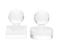 Garneck Outils Applicateurs de Fard à Paupières, Kit 2 Tampons Ergonomiques pour Palette Maquillage Vide, Presse Poudre et Réparation Blush, Adaptés aux Poudriers et Highlighters, Usage
