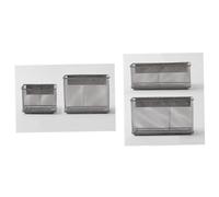 Garneck Panier de Rangement Magnétique et Triple Aimants en Fer Design Creux Support Métallique Argenté pour Organisation Pratique pour Réfrigérateur , Espace la Cuisine