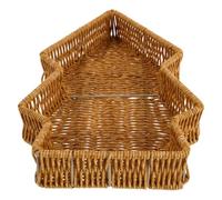 Garneck Panier de Service en Forme de Sapin de Noël, Panier à Pain Tressé pour Amuse-Gueules de Fêtes, Plateau Décoratif de Style Campagnard pour La Cuisine, Le Restaurant Et La Présentation de