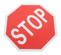 Garneck Panneau de Signalisation de Surveillance 30x30 Cm en Aluminium Résistant aux Intempéries Panneau D’arrêt Extérieur Octogonal de Sécurité pour Parking et Contrôle D’accès