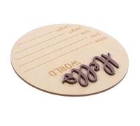 Garneck Panneau Rond en Bois pour Annoncer la Naissance Bébé, Design Simple et Délicat, Accessoire Décoratif Prendre des Photos Inoubliables