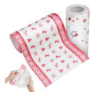 Garneck Papier Absorbant L'Huile à Motifs de Noël 2 Rouleaux Jetables en Papier Sulfurisé Alimentaire Doublure pour Paniers et Emballage Sandwich Résistant à la Graisse Décoration