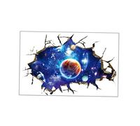 Garneck Papier Peint Espace Planète Stickers Muraux Autocollant Pour Maison Chambre Salon Plafond Mur Cassé