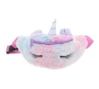 Garneck Paquet Banane Garçon et Filles Licorne en Peluche Violette Bandoulière Réglable Fermeture Éclair Métal Pochette Adorable pour Goûter et Objets Personnels Paquet pour Filles et
