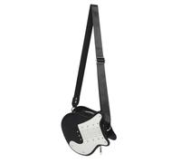 Garneck Paquet Bandoulière Guitare Électrique Noir et Blanc en PU Paquet à Main Musical Original pour Femme pour Soirée Accessoire de Voyage Pratique et Confortable