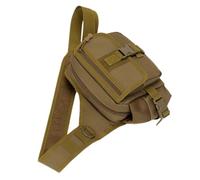 Garneck Paquet Bandoulière Multifonction pour Homme, Paquet Tactique Résistant à L'Usure en Tissu Wolf Brown, Léger et Portable, pour Camping, Randonnée et Accessoires de Plein Air