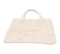 Garneck Paquet Fourre-tout Femme en Crochet Beige, Polyester Léger Grosse | Style Simple et Chic, Aspect Mode Élégant, Facile à Assortir, Nombreuses Occasions