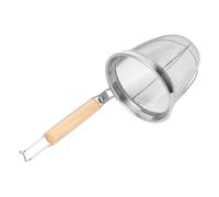 Garneck Passoire à Nouilles Inox Maille Fine avec Manche Antibrûlure Égouttoir Multifonction pour Cuisine Chinoise Résistante Haute Température Crochet Suspendu Pratique