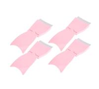 Garneck Peigne à Sourcils Pliant en Acier Inoxydable 4pcs avec Dents Métalliques Précises et Manche Ergonomique, pour Maquillage et Salon de Beauté