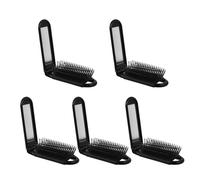 Garneck Peignes à Cheveux Pliables Miroir, Lot de 5 Mini Peignes en Plastique Dur, pour Usage Quotidien et Paquet à Main