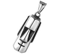 Garneck Pendentif Tête Moai en Acier Inoxydable 316l, Pendentif Homme Forme Île de Pâques, Bijou DIY Créatif pour Bracelets et Colliers, Accessoire Argenté Polyvalent