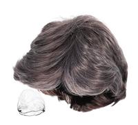 Garneck Perruque Courte Grise pour Hommes Résistante Chaleur avec Look Naturel et pour Cosplay Fêtes Halloween Usage