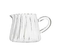 Garneck Pichet à Lait Design Transparent Unique en Verre de 150 Ml, Résistant aux Températures Chaudes et Froides pour Toutes Réceptions et Services