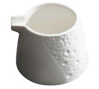 Garneck Pichet à Lait en Céramique Blanc 225 Ml Surface Lisse, Design Multi-usage pour Crème et Latte Café ou Restaurant