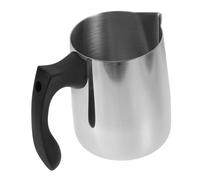Garneck Pichet Mousseur Lait Acier Inoxydable avec Poignée Plastique Résistante Chaleur Pichet à Mesure pour Café Fabrication de Bougies et Projets Diy