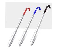 Garneck Pied à Chaussure Acier Inoxydable Manche Long Ergonomique Pour Seniors Femmes Enceintes Douleur Dos Et Genoux Avec Poignée Plastique Bleu