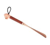 Garneck Pied à chaussure Métallique Long avec Tête de Lion Décorative Manche Ergonomique Antidérapant pour Seniors et Femmes Aide-chaussures Robuste pour Cowboy et Usage Quotidien