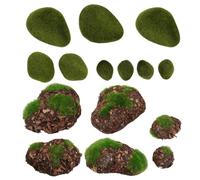 Garneck Pierre Décorative Moussue Verte, Ornement Paysager Réaliste | Surface Texturée en Mousse et Flocking, Pose Facile, Décor , pour Murs Végétaux et Maquettes