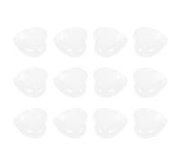 Garneck Pierres Naturelles de Cœur Blanc, Ornement Délicat 12 Pièces pour Amplification D'énergie et Équilibre des Chakras, Décoration Chic Maison