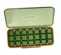 Garneck Pilulier Semainier Portable Vert Organiseur Jours avec Compartiments Multiples Compact et Étanche pour Voyage et Usage Quotidien