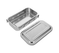 Garneck Plaque Inox pour Instruments Chirurgicaux Couvercle Perforé, Plateau Médical Carré Résistant, Boîte de Rangement en Milieu