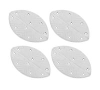 Garneck Plaques de Talon Métal Argent Demi-lune pour Semelles de Chaussures, 4 Paires, Protection Anti-usure, Ajustement du Talon, pour Environnements à Fort et Usage Domestique