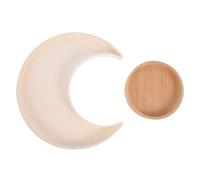 Garneck Plateau Lune Décoratif Multifonction pour Bijoux et Maquillage Organisateur Pratique et Élégant pour Accessoires Vide Poche Design Artistique Blanc