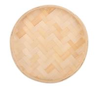 Garneck Plateau Suspendu Rond Bambou Tressé Main Décoration Murale Artisanale Non Peinte Plateau Polyvalent pour Salon Chambre et Repas Design Naturel et Léger