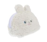 Garneck Pochette à Lapin Adorable Coton Peluche Douce Petite Trousse Pratique avec Intercalaire pour Bureau et Voyage Sac de Rangement Portable pour Femmes et
