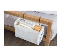 Garneck Pochette de Rangement Suspendue en Feutrine Blanche pour Lit de Chevet Voiture ou Barres de Lit Organisateur Pratique