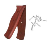 Garneck Poignée de Rechange en Bois Massif pour Couteau Cuisine Manche Antidérapant en Bois Rouge Accessoire Ergonomique pour Couteau Chef Outil de Coupe Solide et Confortable