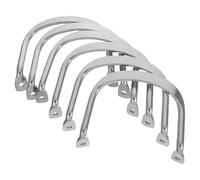 Garneck Poignées de Rechange en Acier Inoxydable pour Casseroles et Poêles, Lot de 6 Set de Pièces, Poignées Plates Universelles Anti-brûlure, Compatibles Wok et Marmites, Entraxe