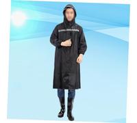 Garneck Poncho de Pluie Multifonctionnel Imperméable avec Capuche pour Adultes Longue Cape Randonnée Coupe Vent Résistante et Compacte pour Trekking Camping et Unique Noire