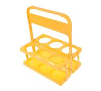 Garneck Porte-Bouteilles Pliable Plastique Jaune Support de Rangement Réutilisable avec Poignée Porte-gobelets Portable pour Bouteilles de Bière Accessoire Pratique pour Transport et