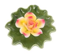 Garneck Porte Céramique Forme Fleur Lotus Support Bâtons Dencens Artisanal Décoration Zen pour Maison Purificateur et Relaxation