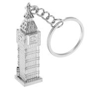 Garneck Porte-clés Big Ben de Londres de style vintage Londres Porte-clés souvenir de Londres Porte-clés pour sac Alliage de zinc Argent