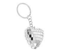 Garneck Porte-clés Boule Disco Forme De Cœur Accessoire De Fête Disco Pour Anniversaires Et Mariages Souvenir Original Et Brillant