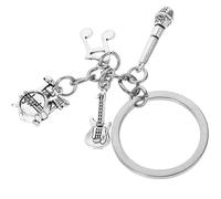 Garneck Porte-clés Musique Mini Batterie Micro Guitare Basse Notes Décoratives Léger et Compact pour Sac à Main ou Clés Cadeau Pratique